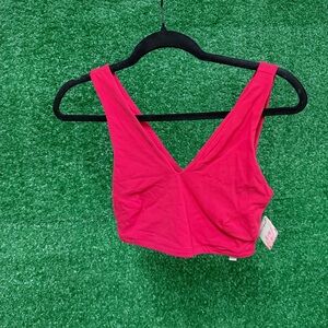 Vibrant red V-Neck Tank Top